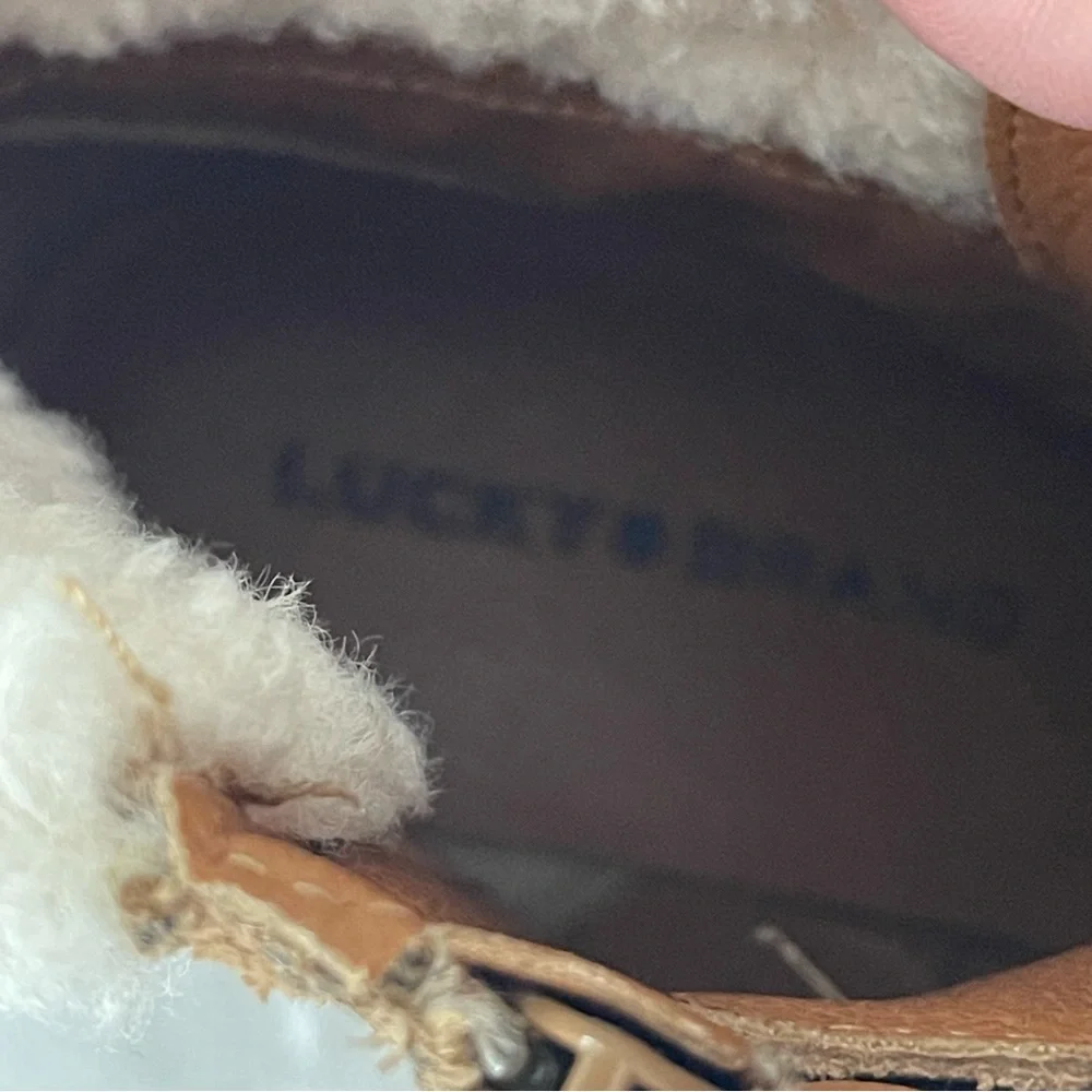 NWOT LUCKY BRAND Jacenia Brown Leopard Print Chunky Bootie Boots. Size 9…